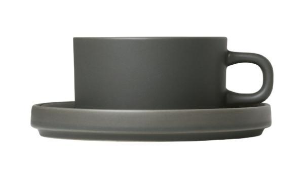 Blomus Pilar Tea Cups with Saucers (Set of 2)