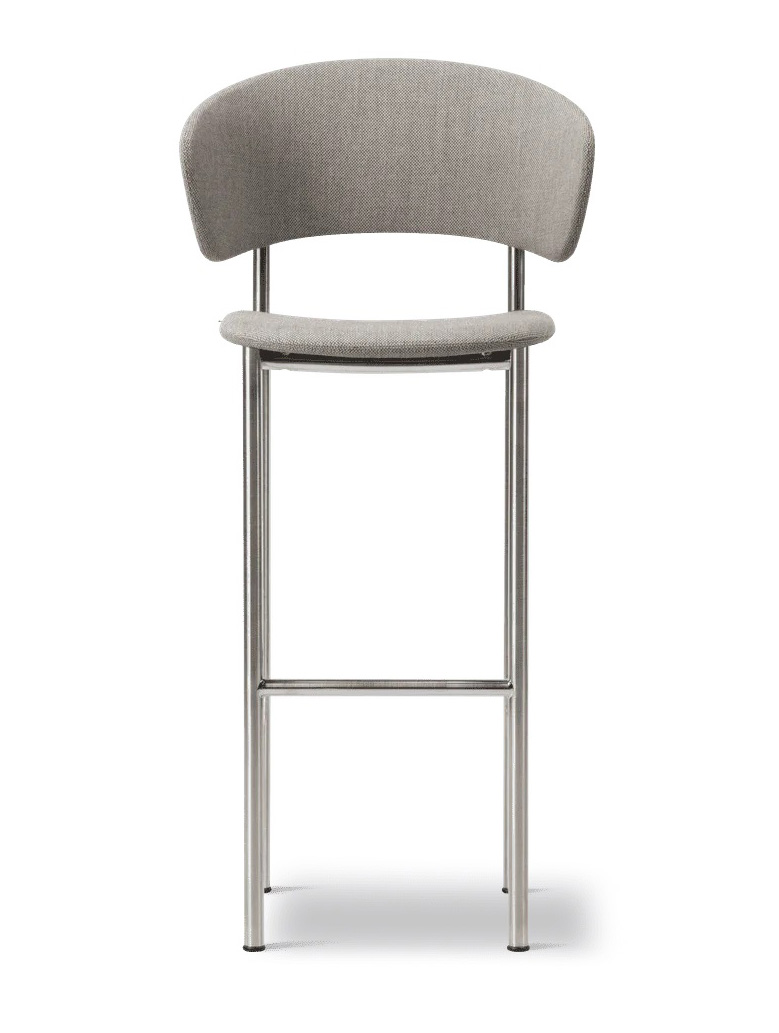 Fredericia Plan Counter/Bar Stool w/ Arm - Fully Upholstered