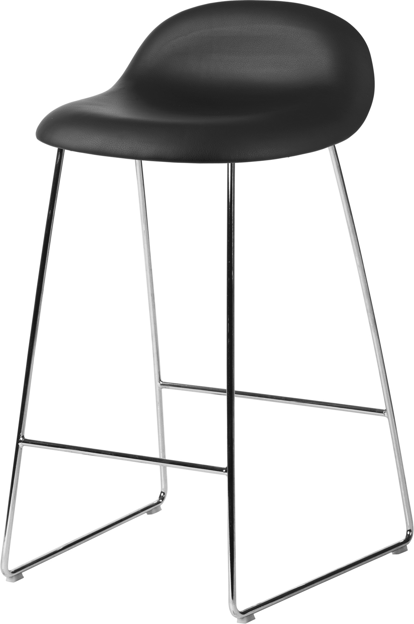 GUBI 3D Sledge Base Counter Stool - Fully Upholstered