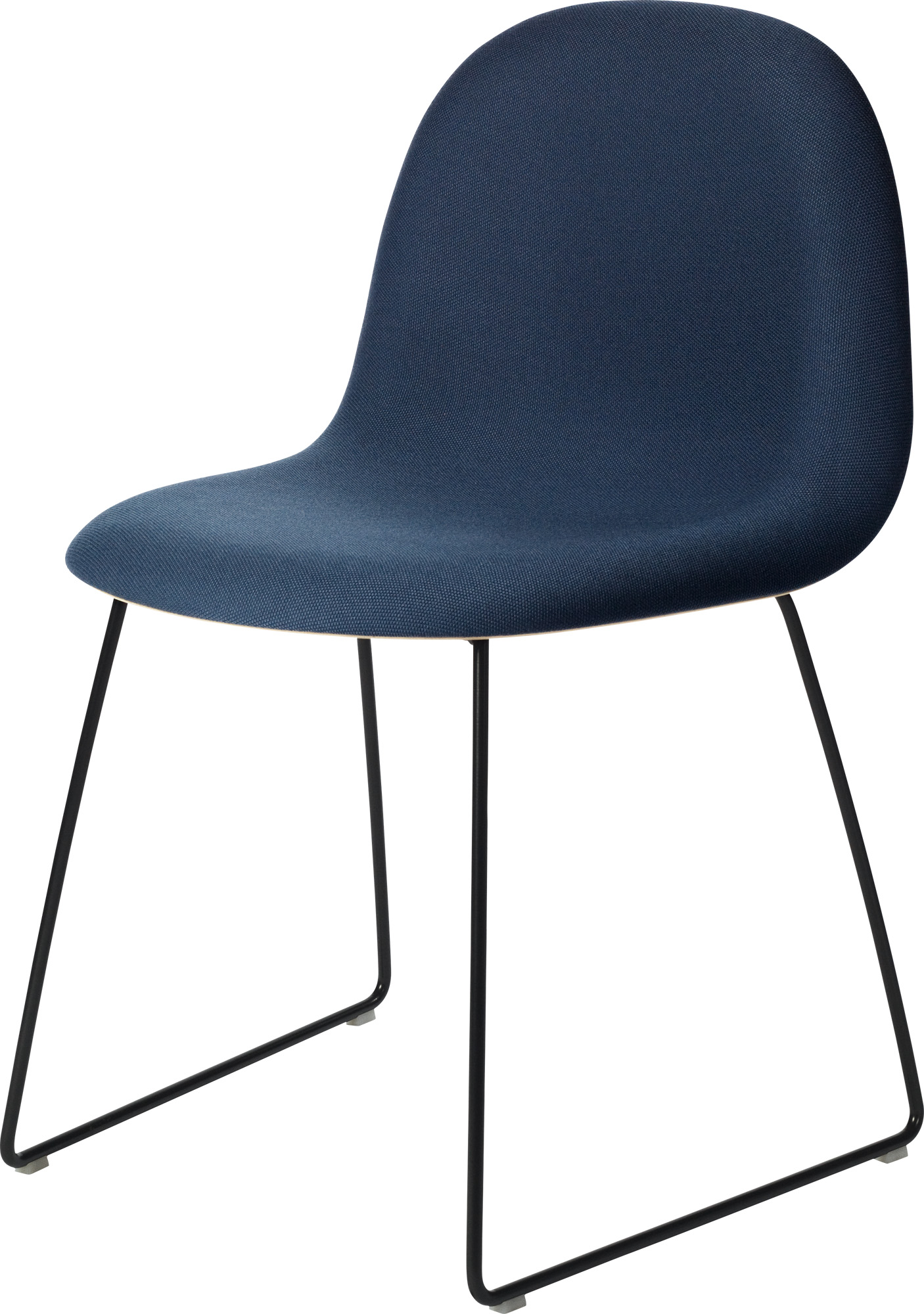 GUBI 3D Sledge Base Dining Chair - Front Upholstered