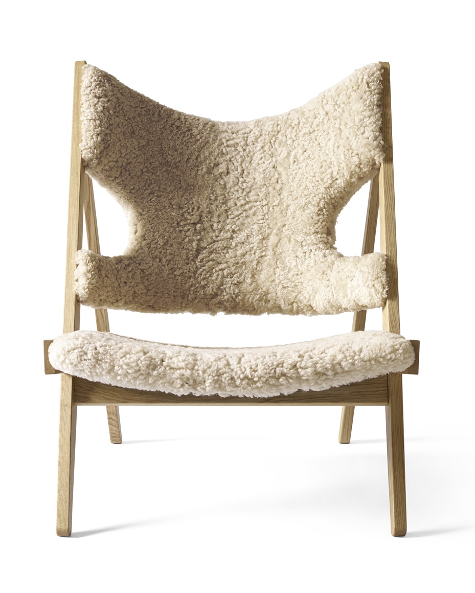 Audo Copenhagen Knitting Lounge Chair, Sheepskin