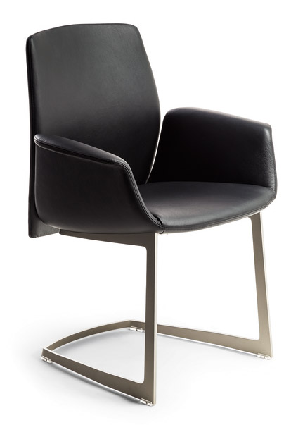 Poltrona Frau Downtown Side Chair with Sled Base