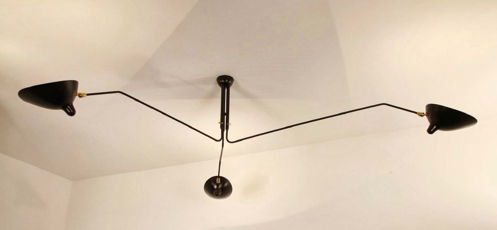 Serge Mouille Ceiling Lamp - 3 Rotating Arms