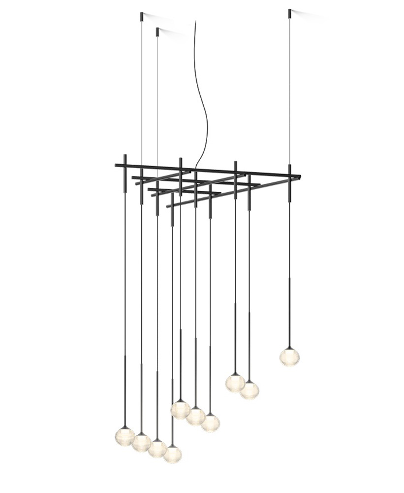 Vibia Algorithm 0825 10-Light Triangular Pendant Lamp