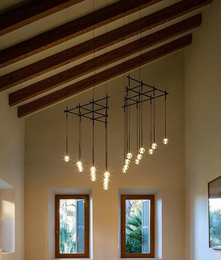 Vibia Algorithm 0827 10-Light Triangular Pendant Lamp